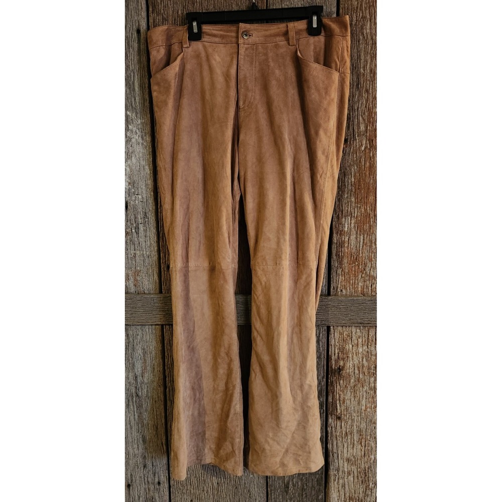 Vintage Tommy Jeans Suede‎ Womens Size 14 Tan Beige
